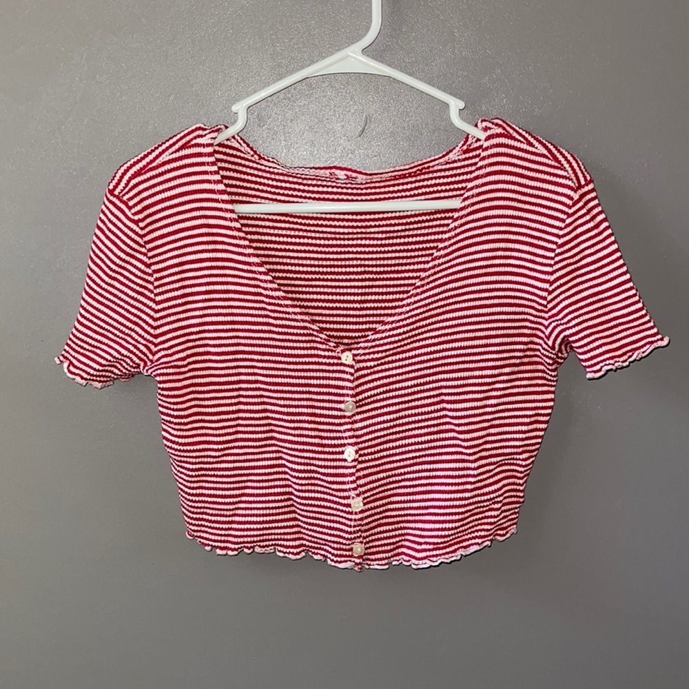 striped crop top!!